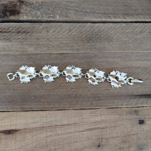 Vintage Sarah Coventry 1960s "Whispering Leaves" Bracelet - Picture 7 of 9